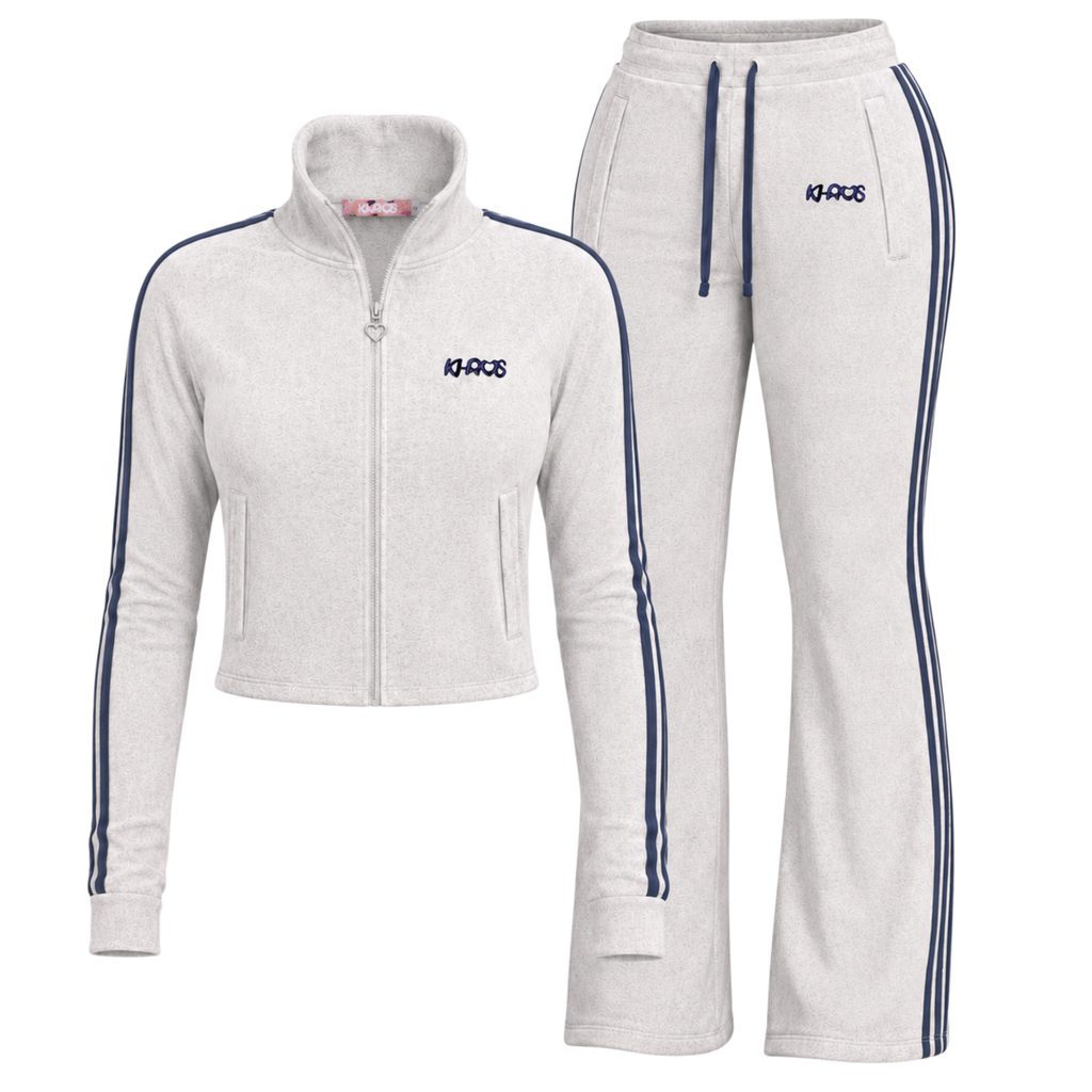 GREY & NAVY VARSITY VELOUR