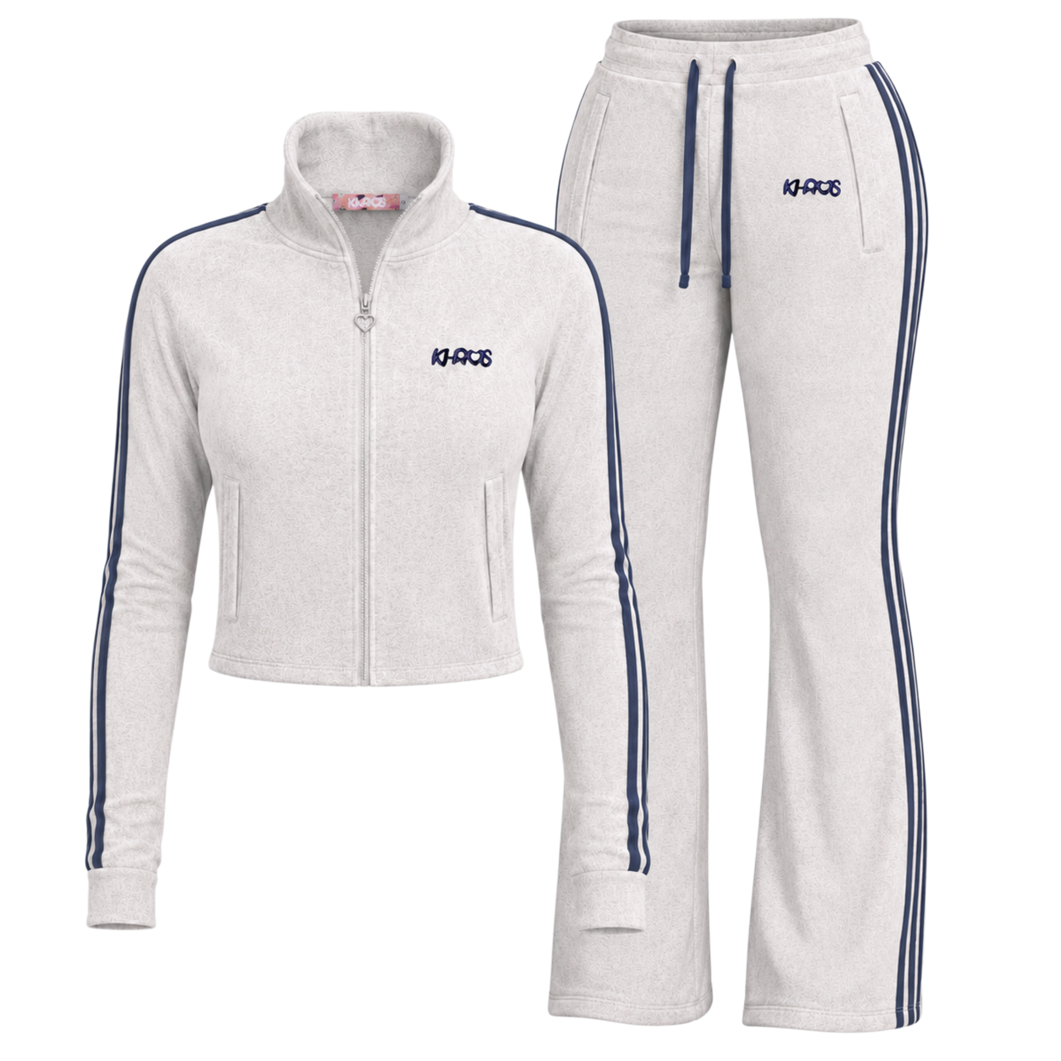 GREY & NAVY VARSITY VELOUR