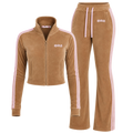 PINK MOCHA VARSITY VELOUR SET